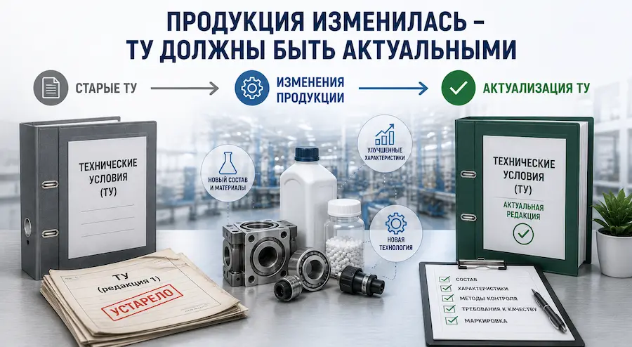 Что делать, если продукция изменилась после разработки ТУ: когда документ нужно пересматривать